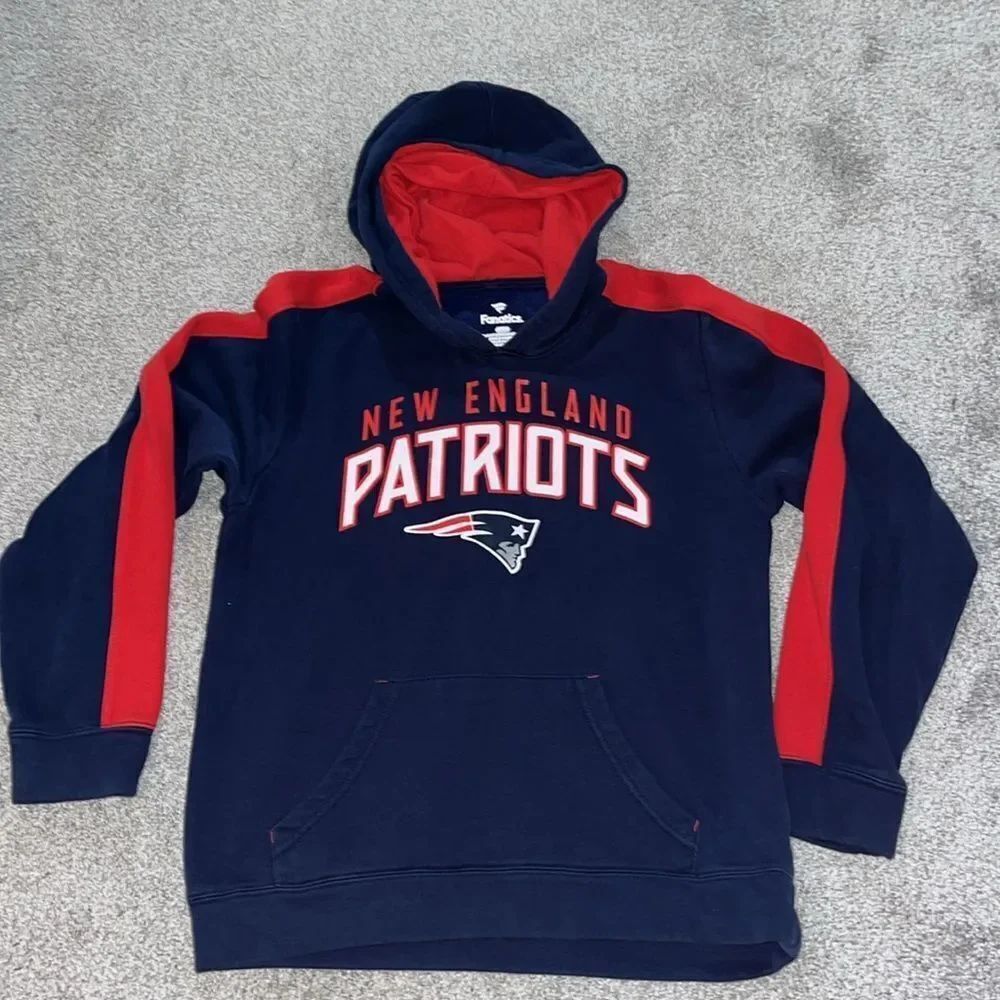 New England Patriots NFL Fanatics Hoodie hooded sweatshirt jacket pullover M